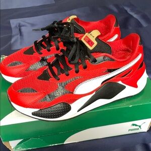 Puma Red and Black Athletic Shoes